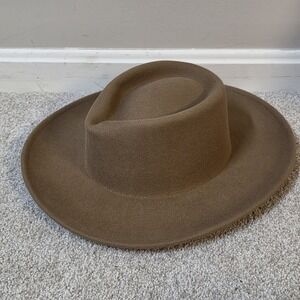 Gigi Pip Women's Ginger Gambler Brown Australian‎ Wool Brim Hat